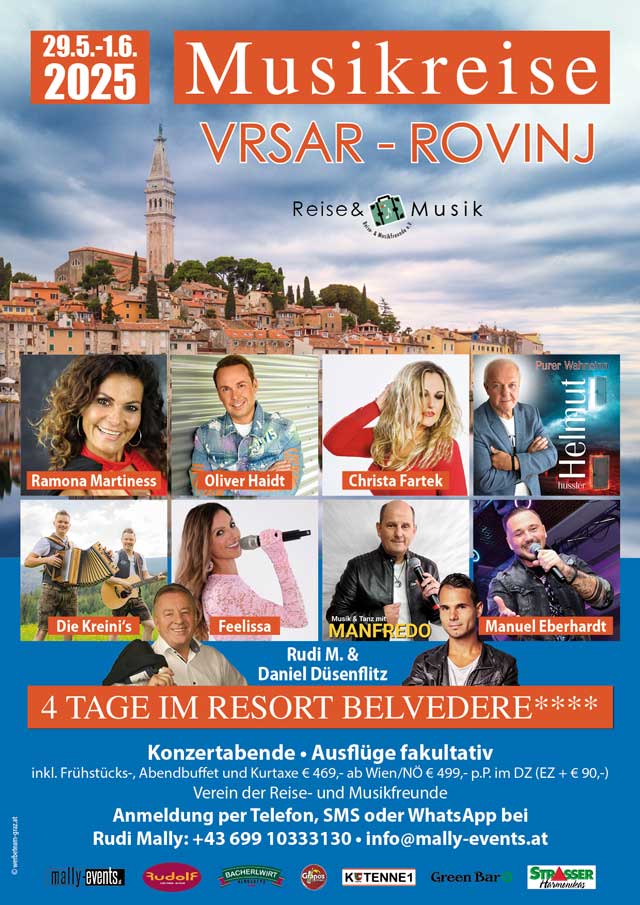 Rudi Mally Musikreise nach Vrsar - Rovinj Rudi Mally Musikreise nach Vrsar - Rovinj