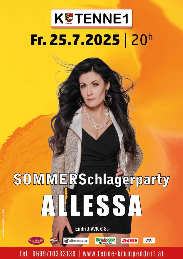 Sommer-Schlagerparty mit Allessa in der Tenne Krumpendorf