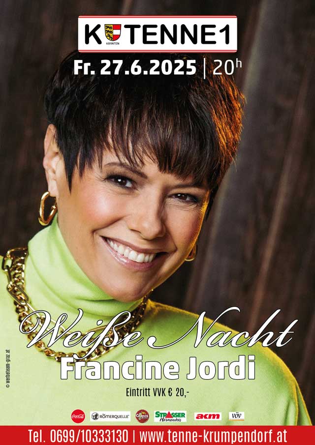 Weisse Nacht mit Francine Jordi in der Tenne Krumpendorf