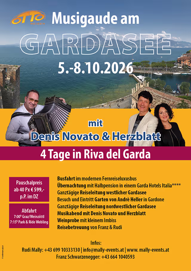 Musigaude mit Rudi Mally 4 Tage am Gardasee