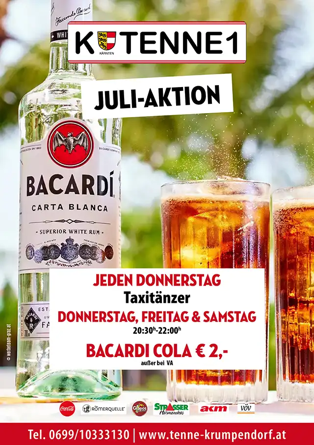 Getränke-Aktion Juli Tenne Krumpendorf