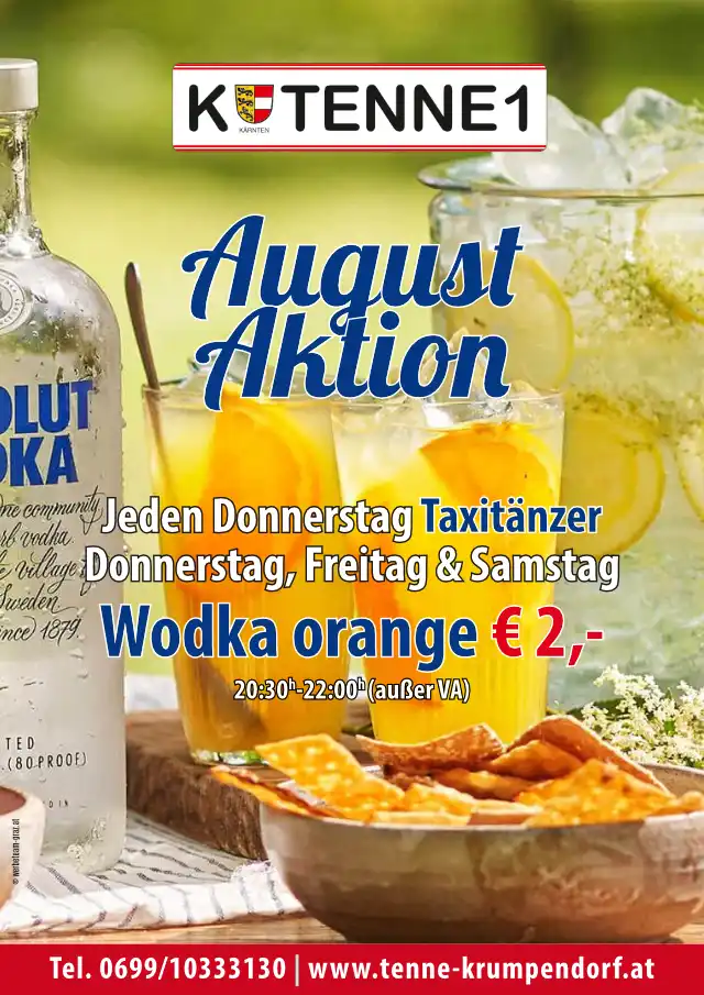 Getränke-Aktion August Tenne Krumpendorf