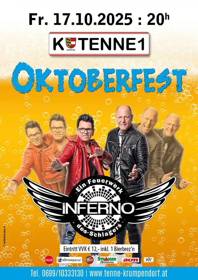 Oktoberfest mit Inferno Tenne Krumpendorf