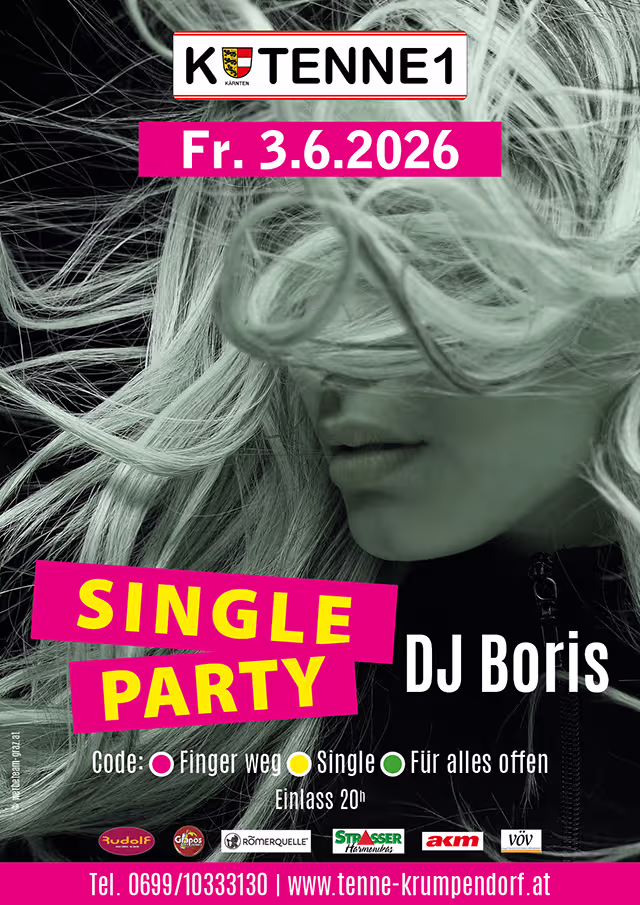 Single Party mit DJ Boris Tenne Krumpendorf