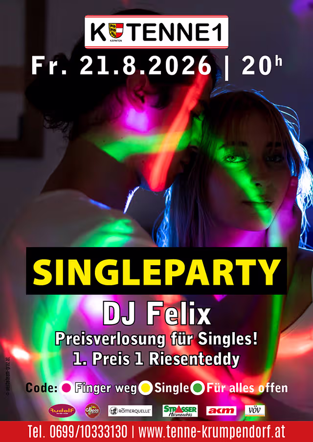 Single Party mit DJ Felix Tenne Krumpendorf